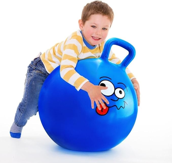 Sit & Bounce Hop Ball with Handle – Fun Jumping Exercise Ball for Kids & Adults