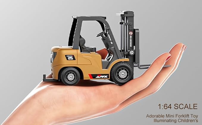 Engineering RC Forklift Toy for Kids | Rechargeable Remote Control Lifting Truck with Lights