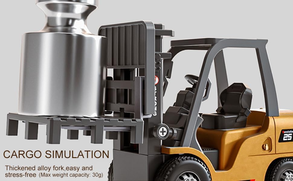 Engineering RC Forklift Toy for Kids | Rechargeable Remote Control Lifting Truck with Lights