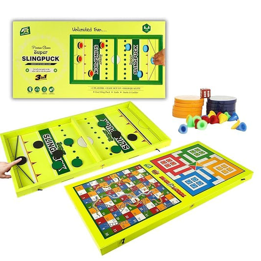 Slings Cup Game for Kids & Adults – Fast Sling Puck Board Game (Plastic)