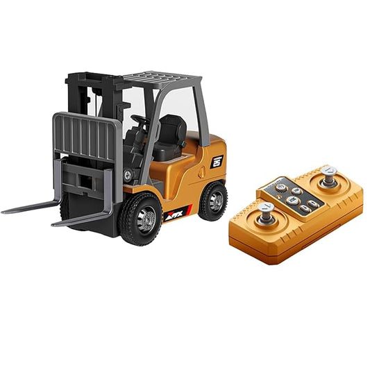 Engineering RC Forklift Toy for Kids | Rechargeable Remote Control Lifting Truck with Lights
