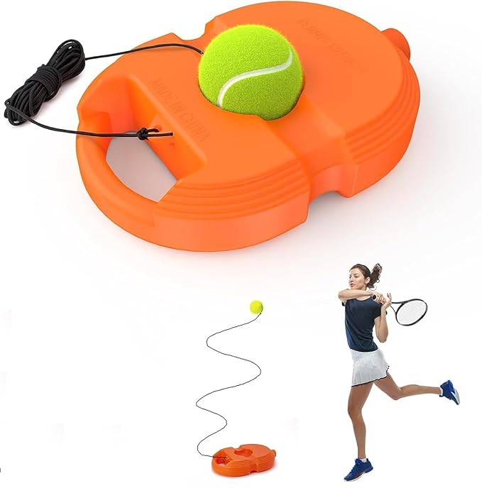 Indoor Tennis Practice Trainer for Kids – Hanging Rebound Ball Game with Rackets