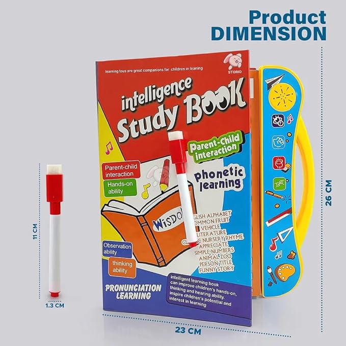 Kids Interactive Intelligence Book with Sound – Phonics Learning & Activity Toy