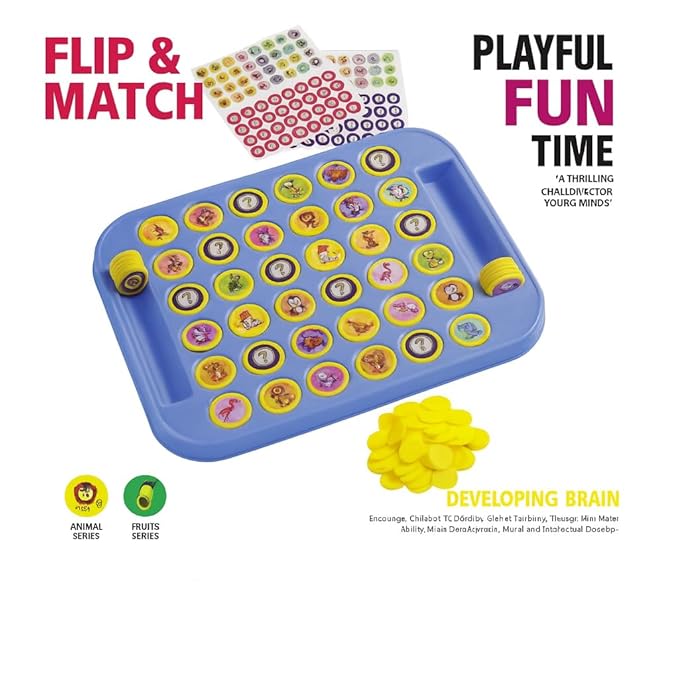 Flip & Match Memory Game for Kids – Fun Brain Booster Card Matching Toy