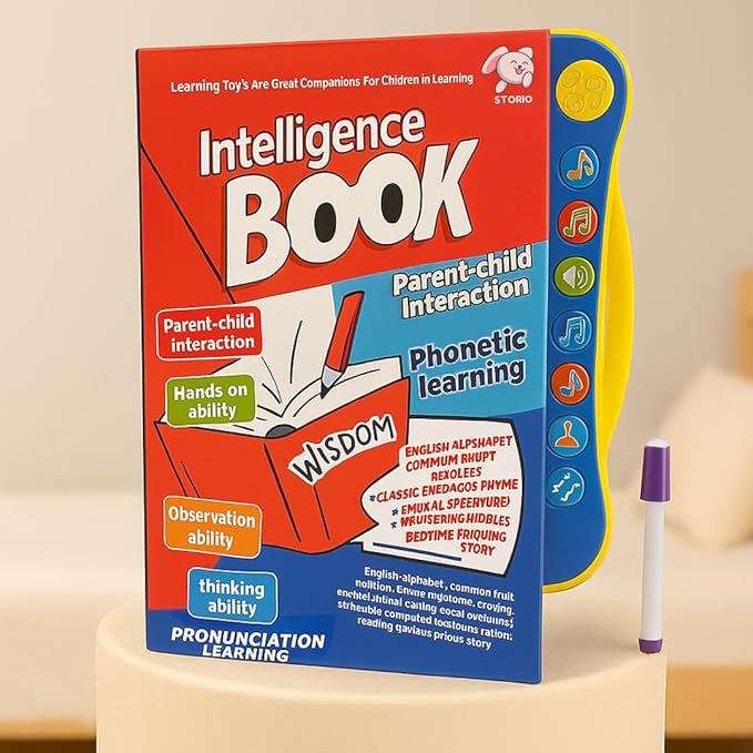 Kids Interactive Intelligence Book with Sound – Phonics Learning & Activity Toy