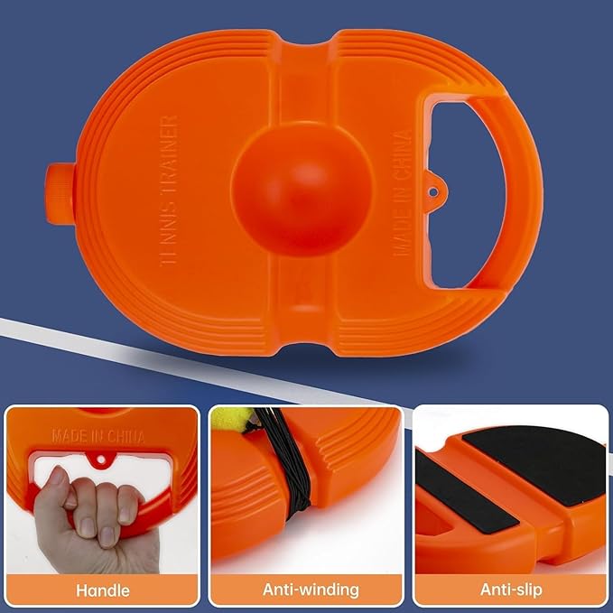 Indoor Tennis Practice Trainer for Kids – Hanging Rebound Ball Game with Rackets