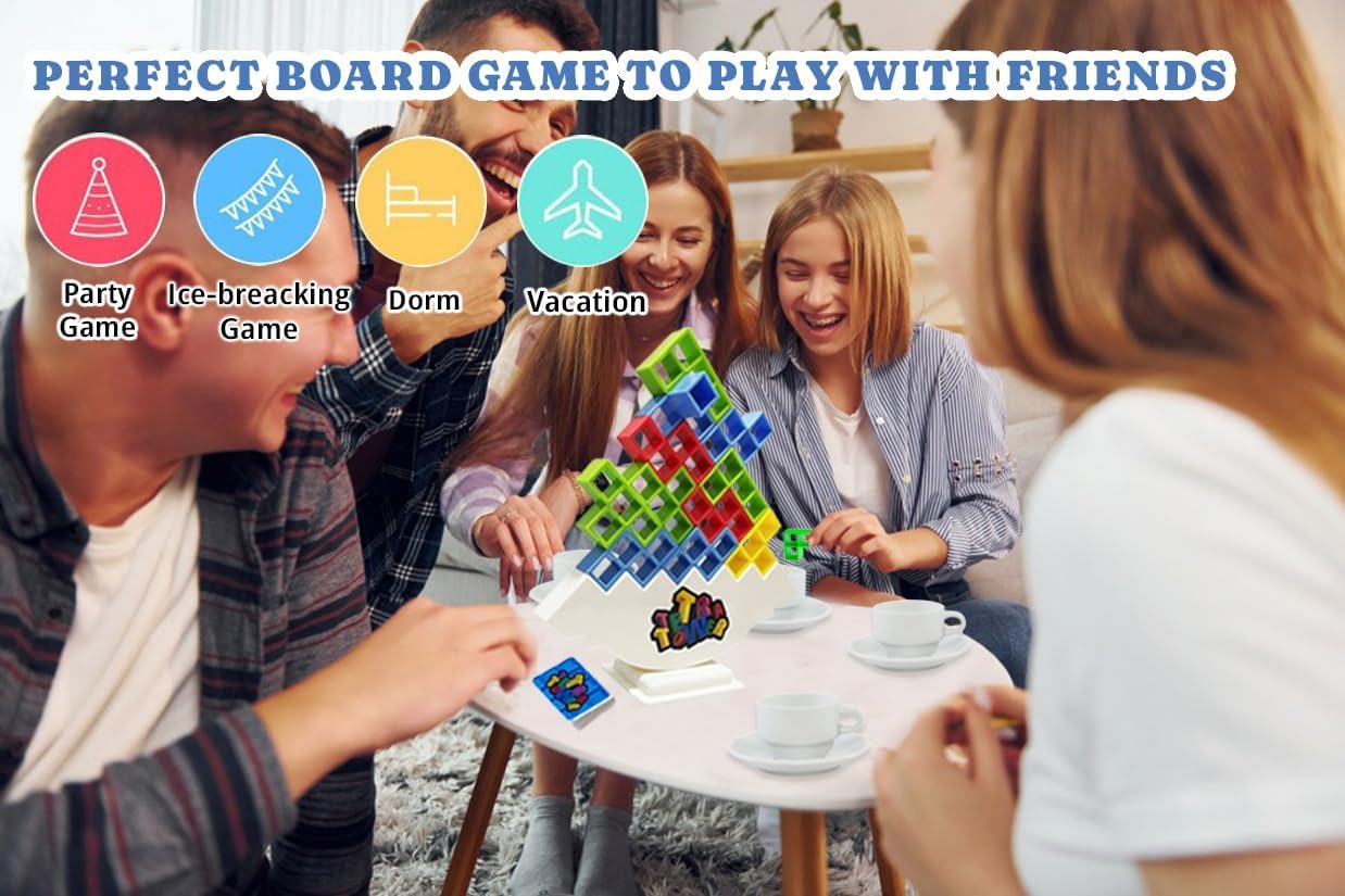 Tetra Tower Balance Game for Kids – Stacking Blocks Fun Family Game