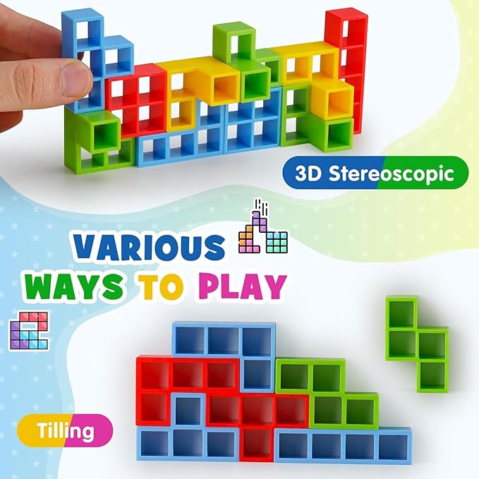 Tetra Tower Balance Game for Kids – Stacking Blocks Fun Family Game