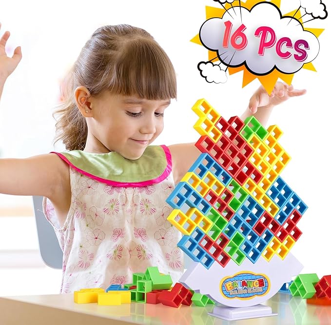 Tetra Tower Balance Game for Kids – Stacking Blocks Fun Family Game