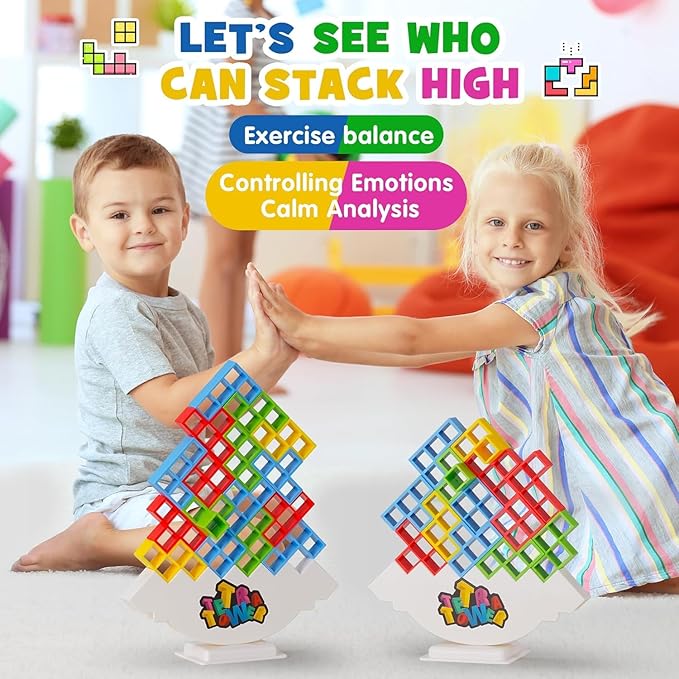 Tetra Tower Balance Game for Kids – Stacking Blocks Fun Family Game