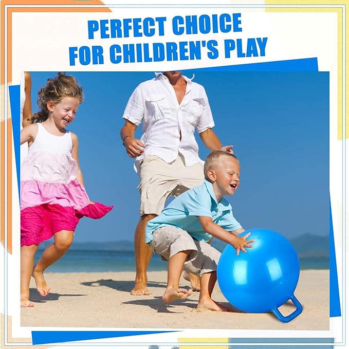Sit & Bounce Hop Ball with Handle – Fun Jumping Exercise Ball for Kids & Adults