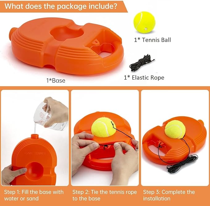Indoor Tennis Practice Trainer for Kids – Hanging Rebound Ball Game with Rackets