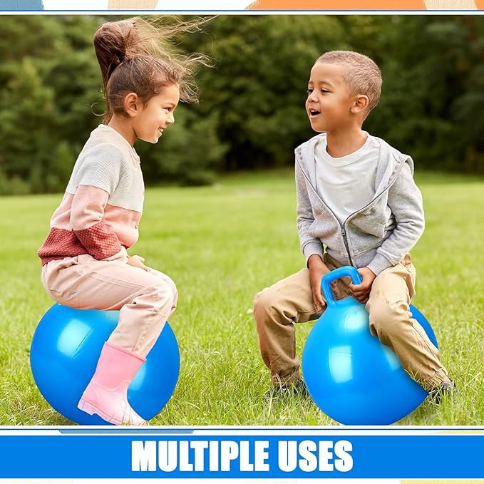 Sit & Bounce Hop Ball with Handle – Fun Jumping Exercise Ball for Kids & Adults