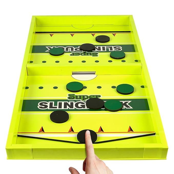 Slings Cup Game for Kids & Adults – Fast Sling Puck Board Game (Plastic)