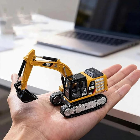 Engineering Remote Control Mini JCB Toy for Kids | 360° Excavator Construction Vehicle with Lights & Music | Rechargeable RC Bulldozer Toy