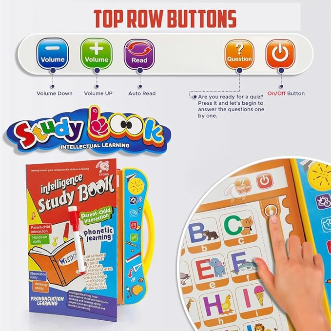 Kids Interactive Intelligence Book with Sound – Phonics Learning & Activity Toy