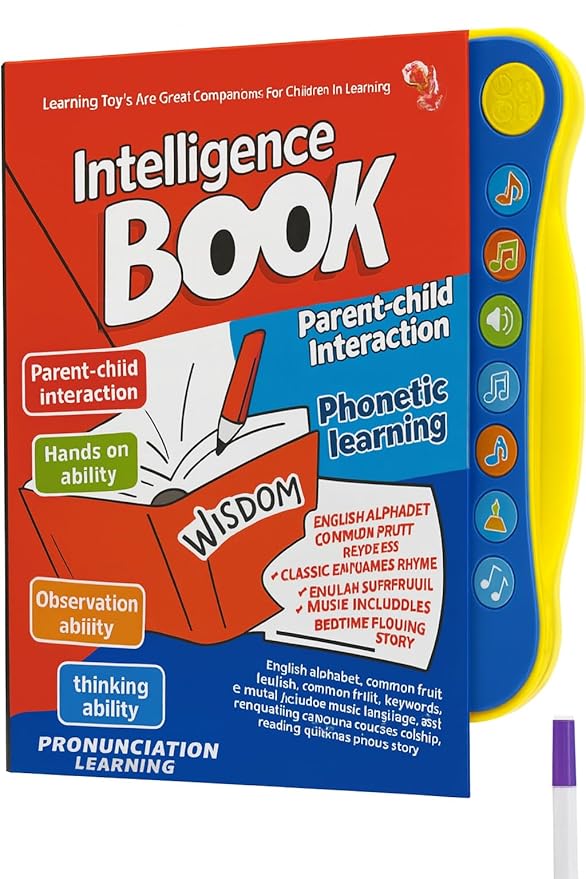 Kids Interactive Intelligence Book with Sound – Phonics Learning & Activity Toy