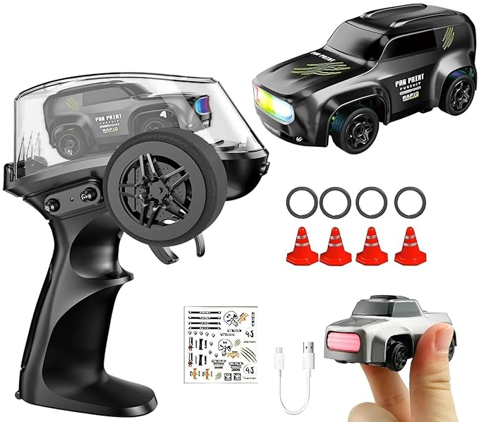RC Drift Car with Remote Control - 2.4GHz High Speed Racing Car with LED Lights for Kids & Adults