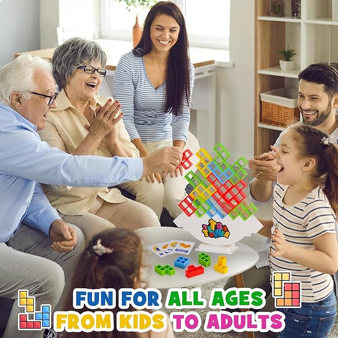 Tetra Tower Balance Game for Kids – Stacking Blocks Fun Family Game