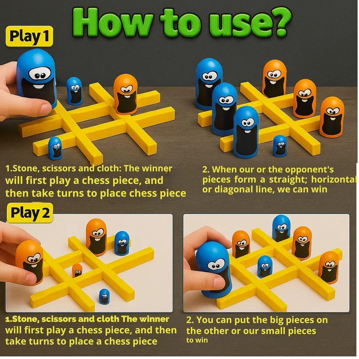 Kids Tic Tac Toe Game – Classic Strategy Puzzle Board Toy for Fun & Learning
